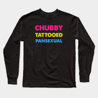 Chubby Tattooed Pansexual Long Sleeve T-Shirt